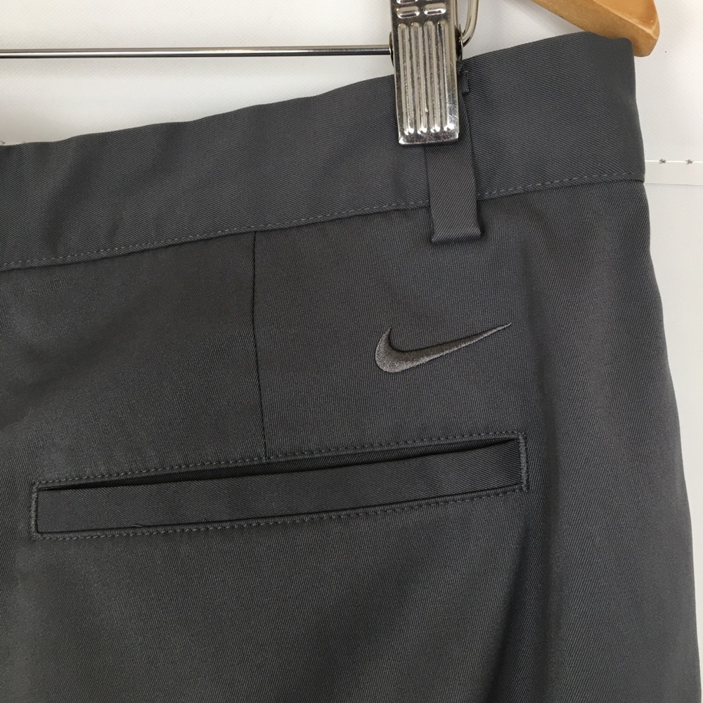 Nike Golf Pants Mens 34x30 Dri-Fit Gray Flat Front Performance Trousers Athletic - Picture 8 of 12